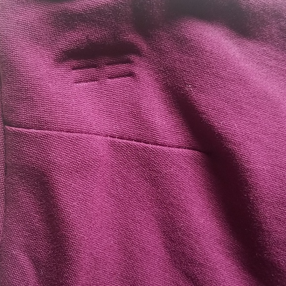 Burgundy one shoulder/single sleeve dress - Picture 2 of 2